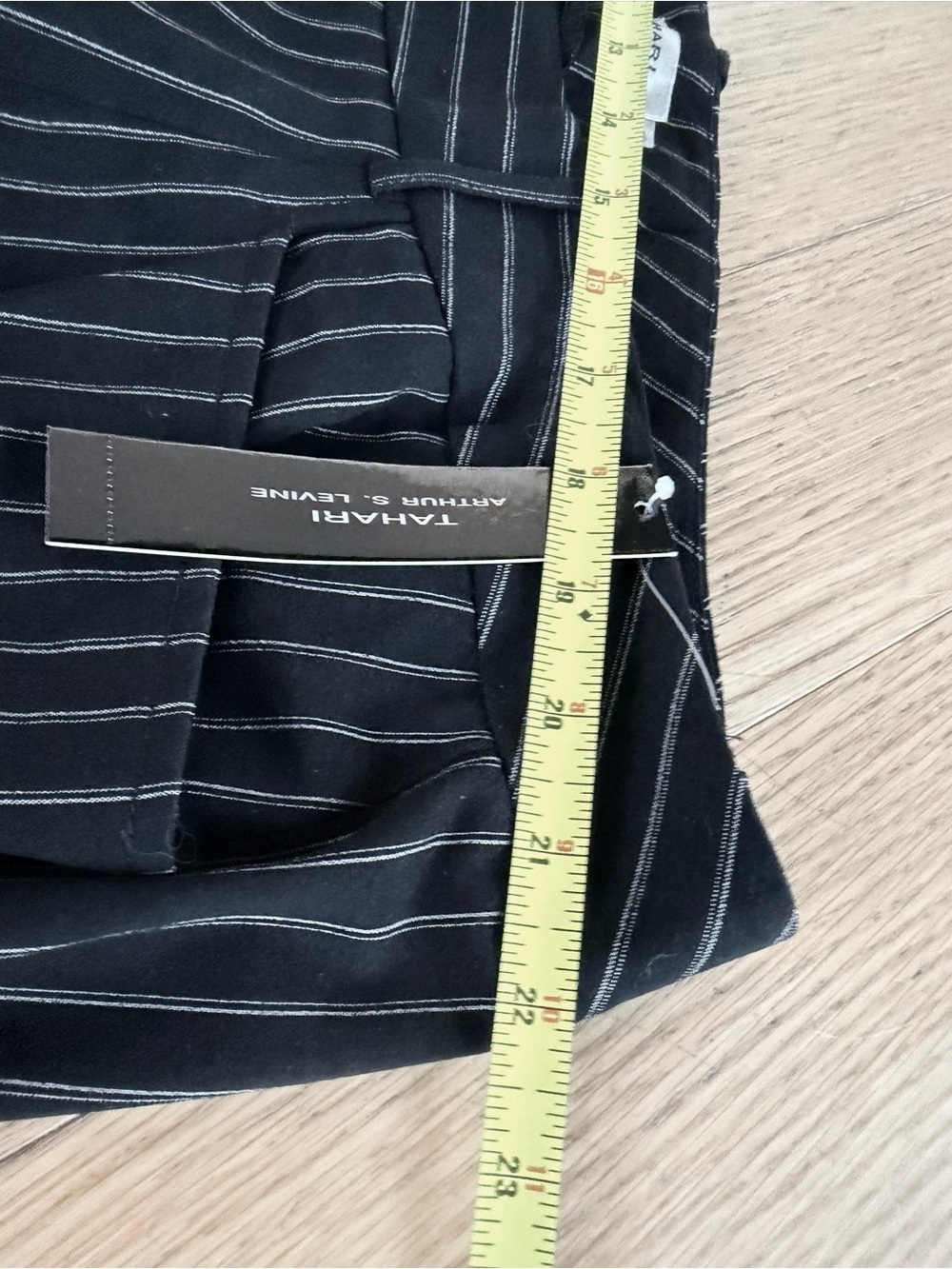 NWT Tahari Arthur S. Levine Black Pinstripe Trousers Dress Pants 20W - Picture 15 of 15